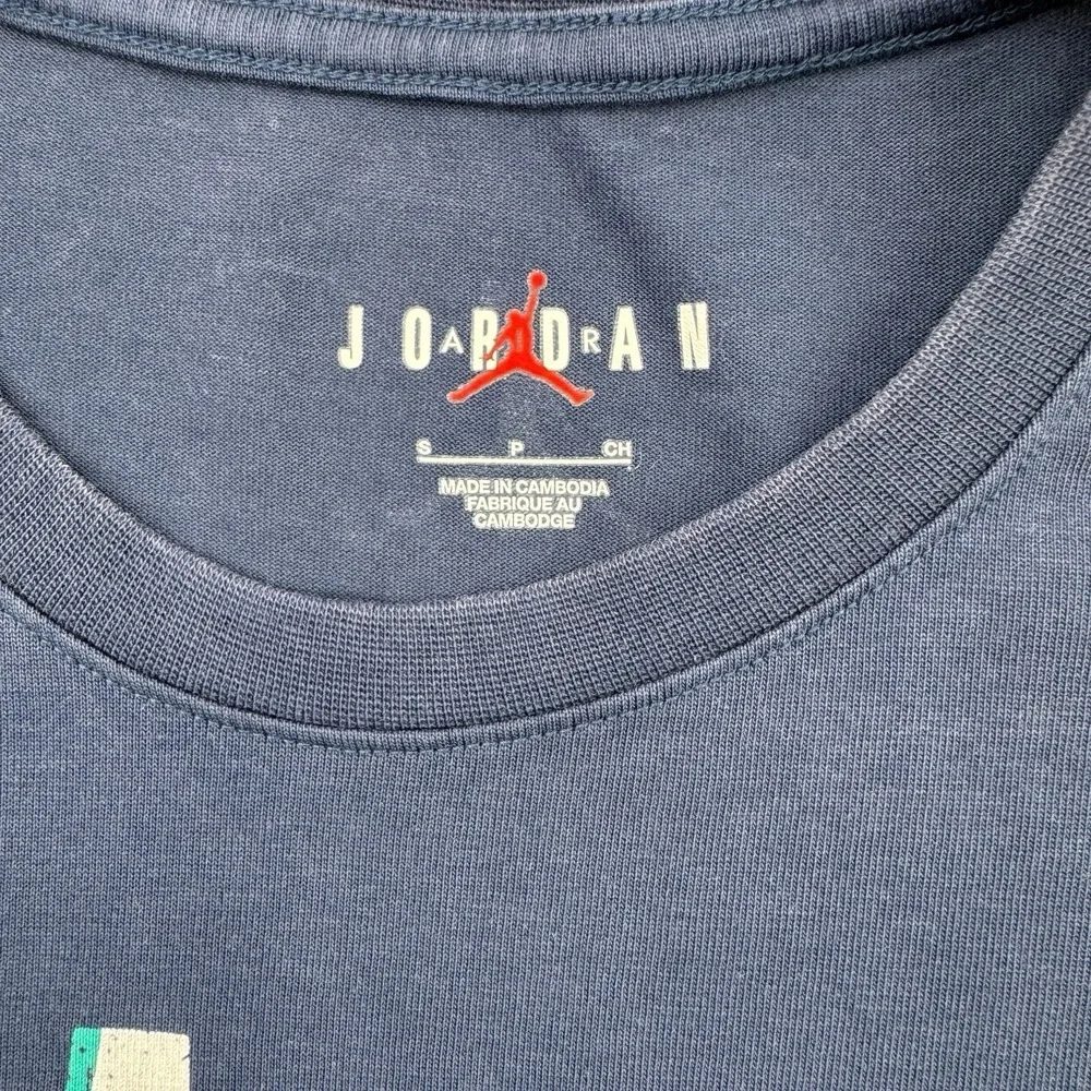 Jordan Blue Short Sleeve Active‎ Graphic T-Shirt Jam King Cotton Men's Small NWT
